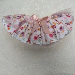 Cutest Fluffy Soft Pink Floral Print TuTu Bloomer size 0-3 mos